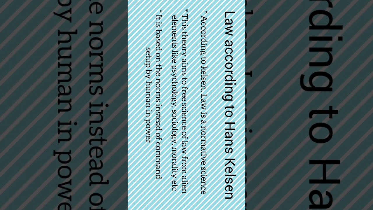 HANS KELSEN'S PURE THEORY OF LAW &brvbar; @LegalLecturebyshivani