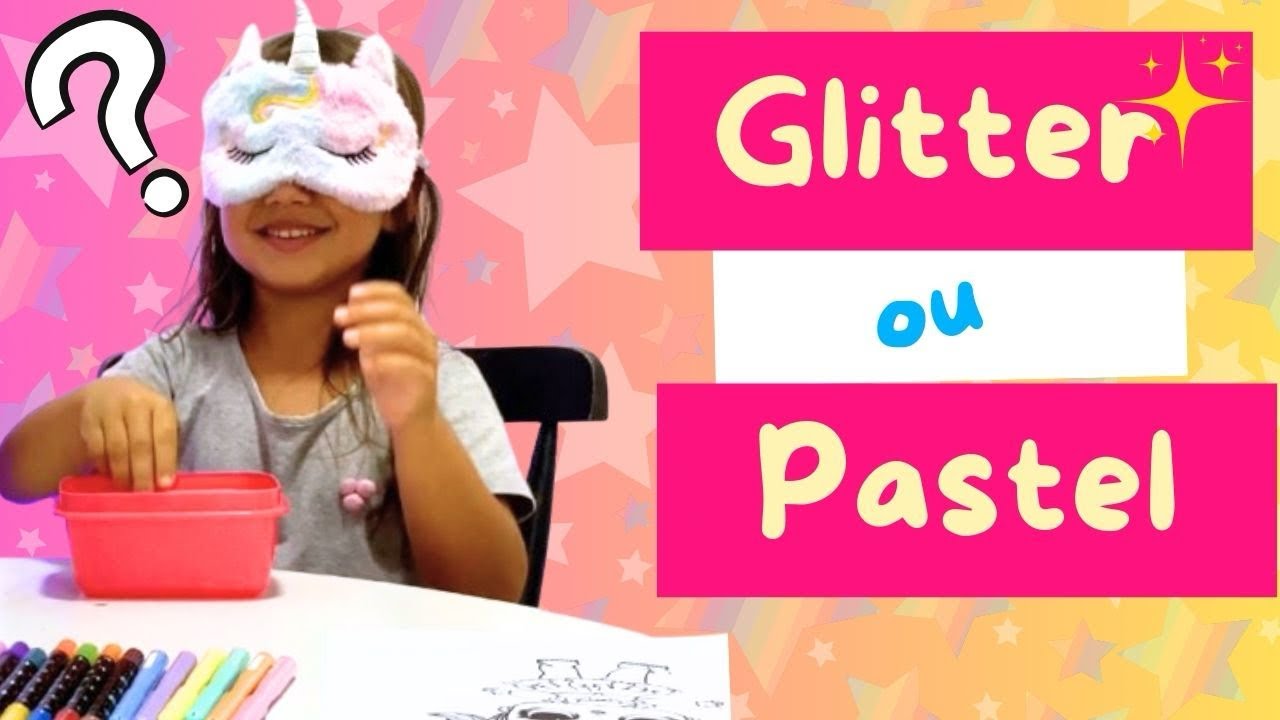 Desafio das 3 CORES - Canetinha Pastel ou Glitter? ✨🎨 | Sorteio Divertido