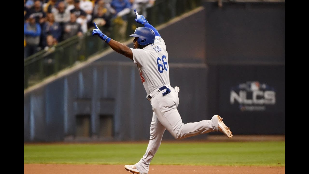 Yasiel Puig 2018 postseason hits