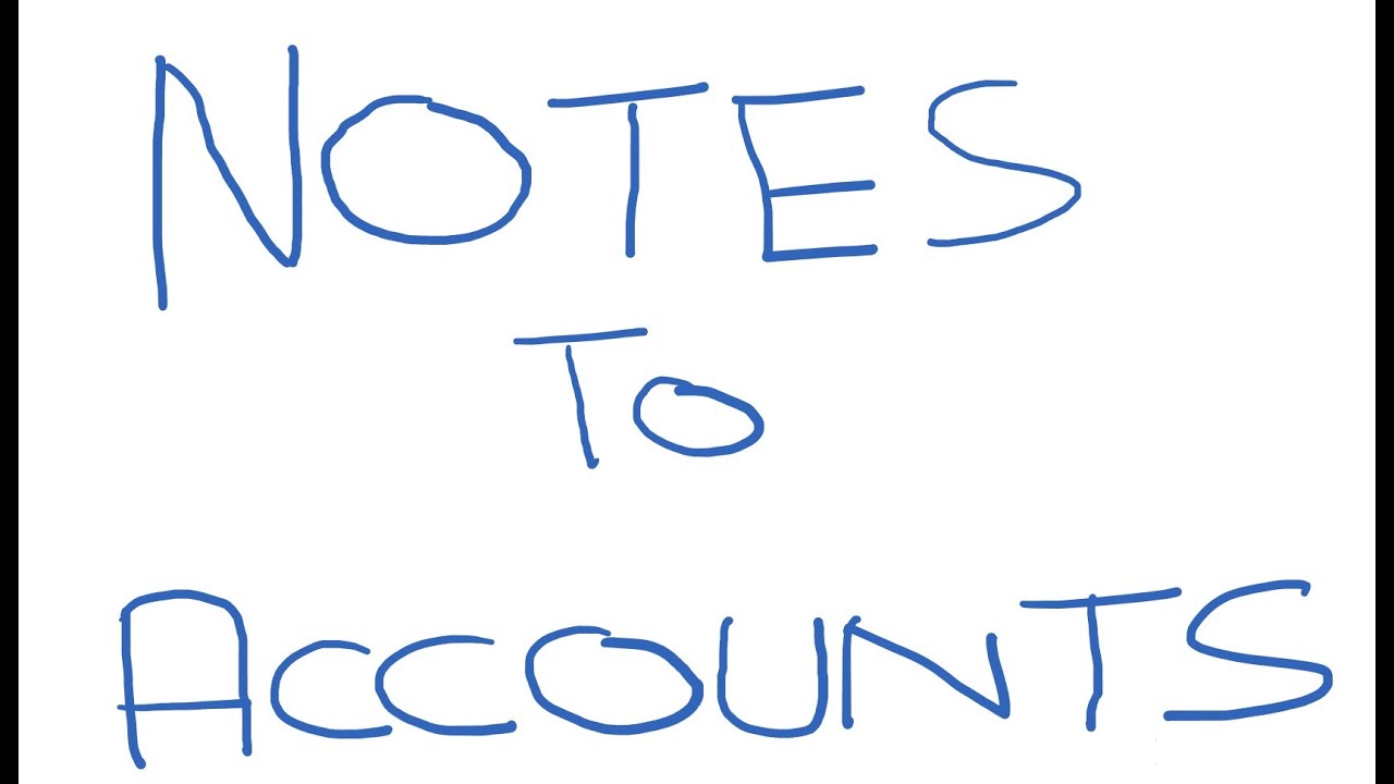 Notes to Accounts-Basics of Accounting