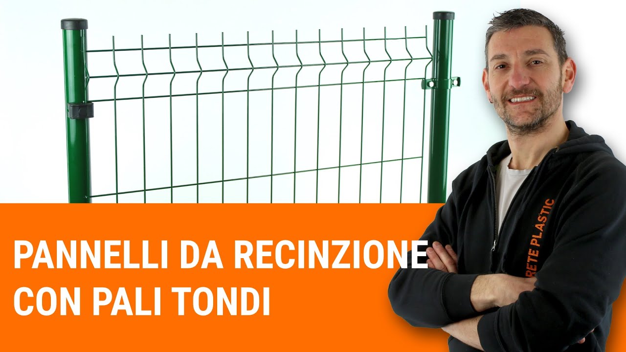 La recinzione a pannelli modulari con pali tondi che sostituisce la rete
