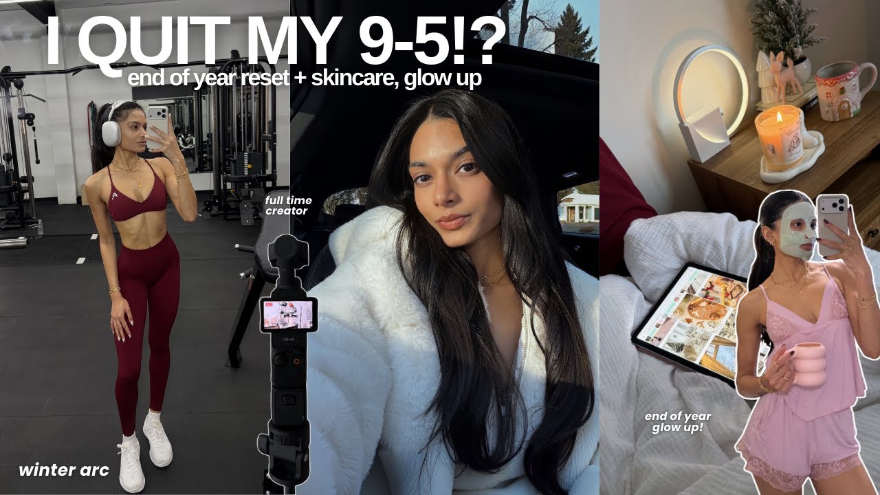 ULTIMATE DECEMBER GLOW UP | I quit my 9–5!? skincare routine, new nails, linjer jewelry + winter arc