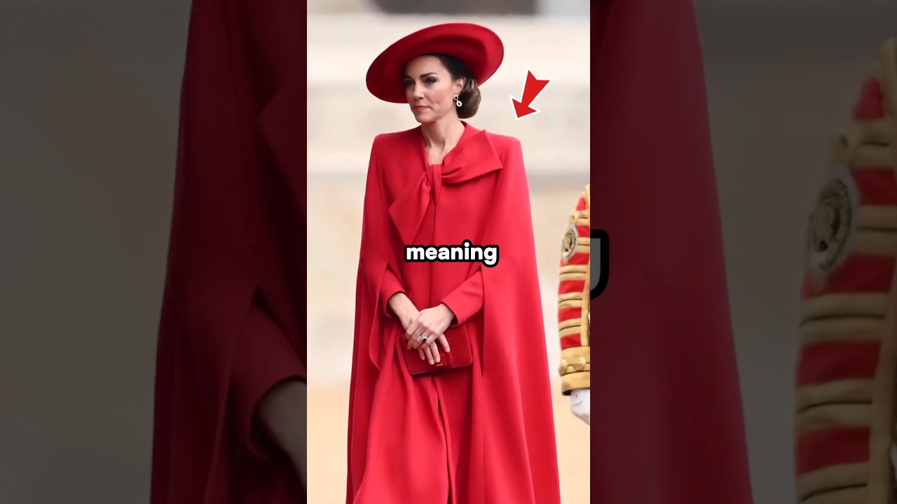 Hidden Meaning Behind Catherine&rsquo;s Ruby Red Coat Dress #shorts #catherine #kate