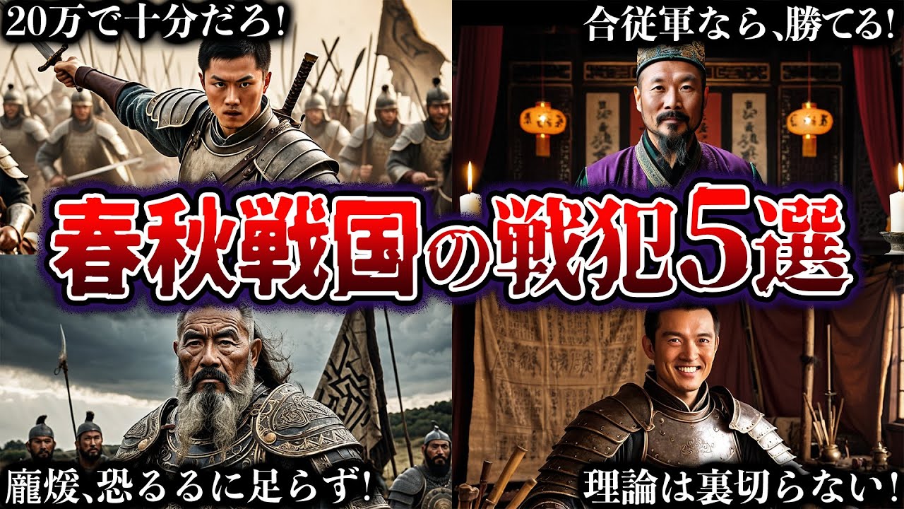 ガチでやらかしすぎた重大戦犯5選│国家の命運を狂わせた男たち【春秋戦国】