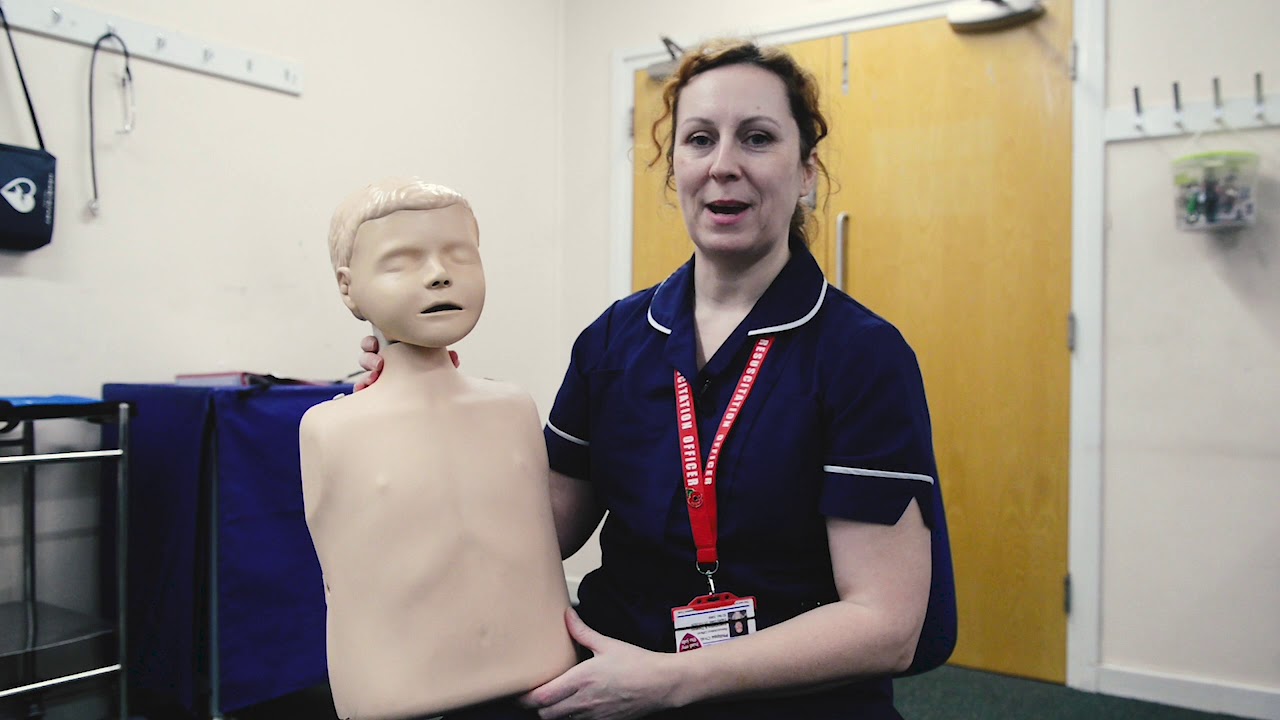 A choking child or infant