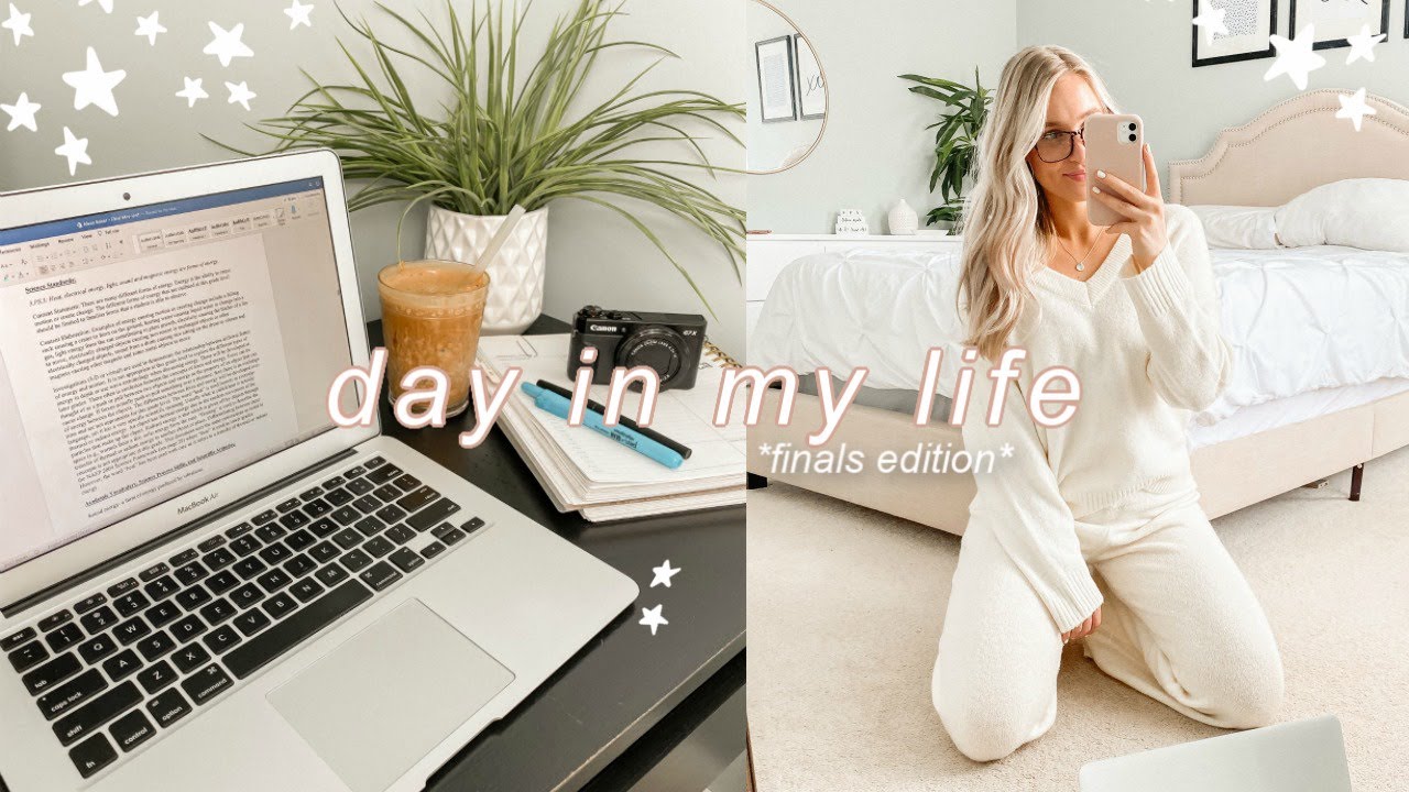 very PRODUCTIVE college day in my life: finals week + writing lots of papers