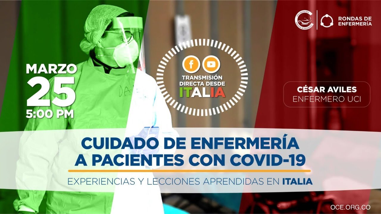 Cuidado de enfermer&iacute;a a pacientes con infecci&oacute;n por COVID-19.