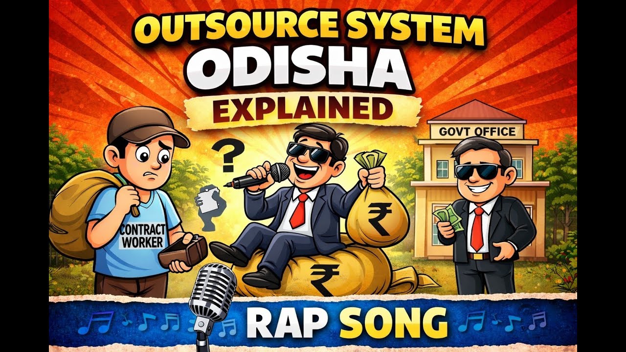 Outsource System odia rap song, Odisha, Truth, Cartoon, Reality, Animated ,Contractual Employees