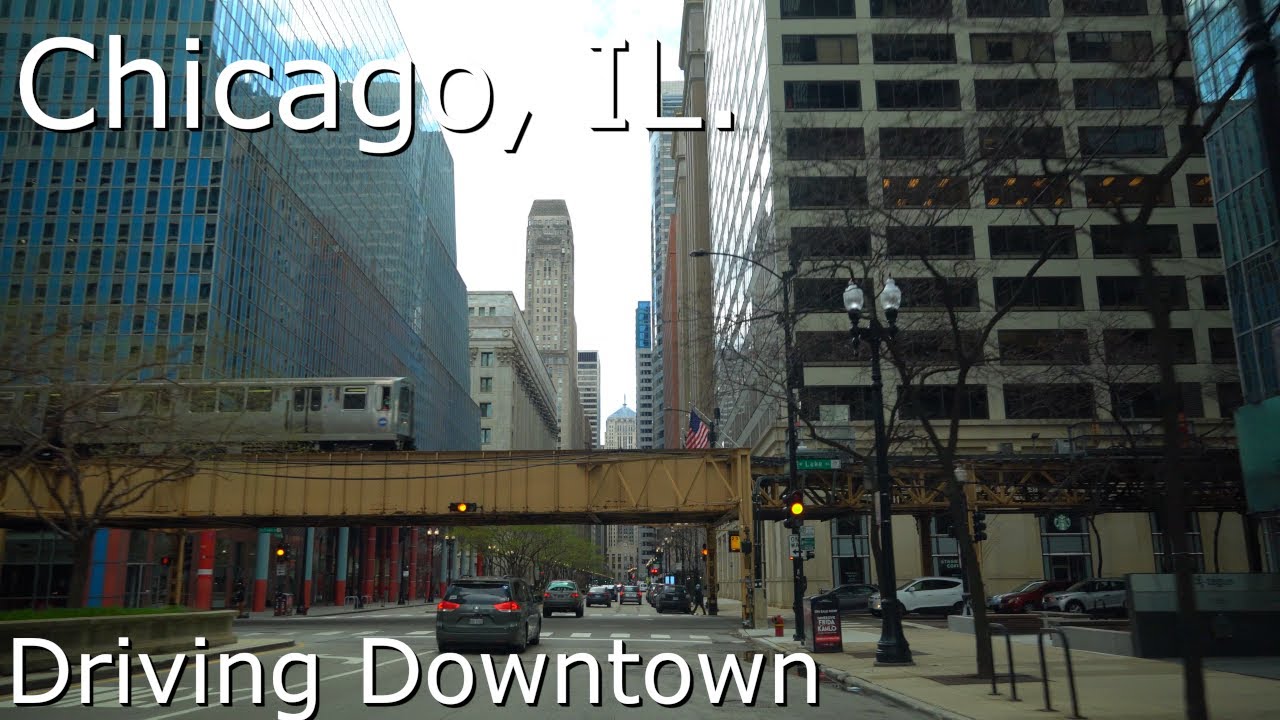 Chicago, IL. - 4K HDR - Relaxing Drive Downtown