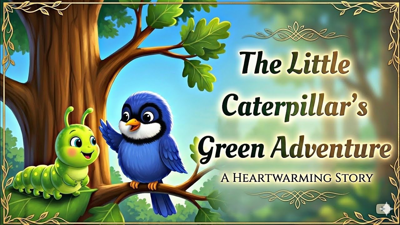 The Little Caterpillar’s Green Adventure 🐛🌿 | Fun Nature Story for Kids