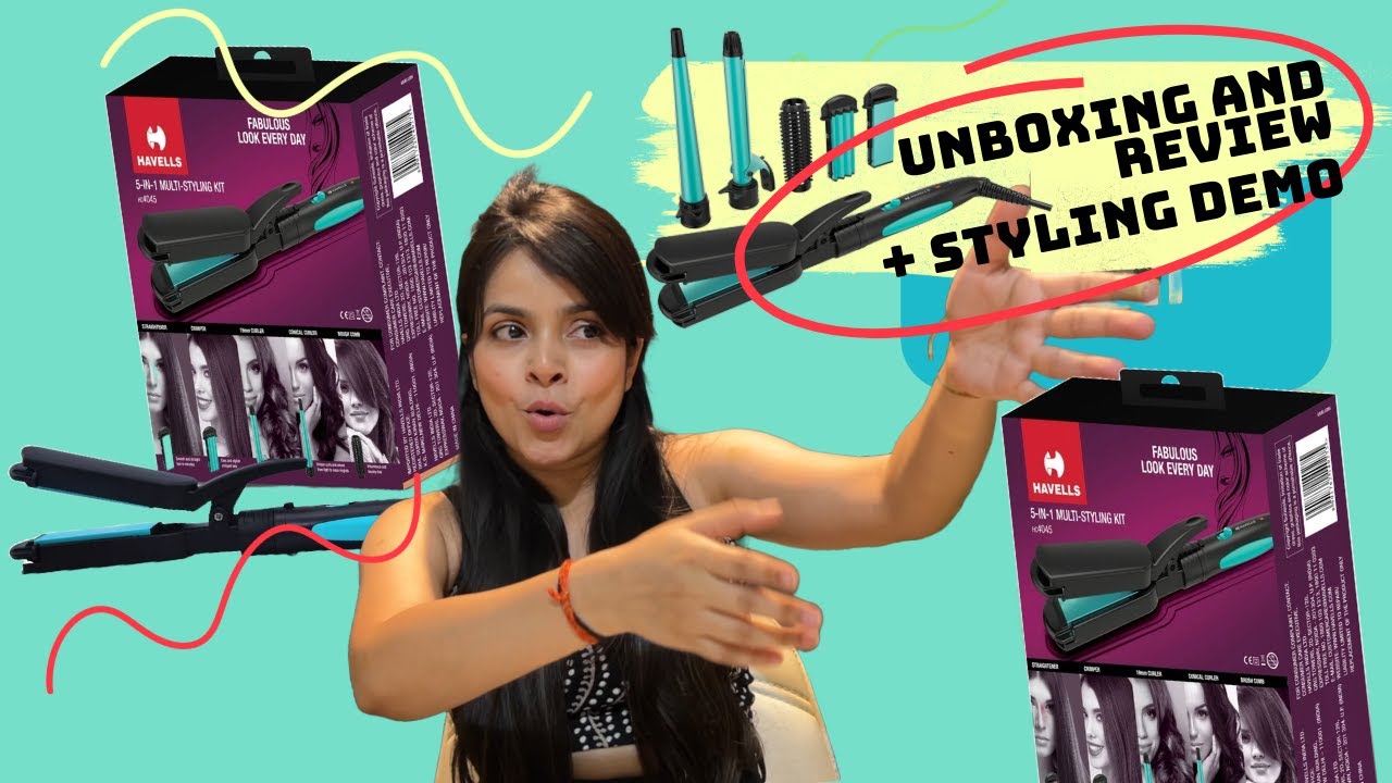 5 Hairstyles with 1 Kit! 🔥 Havells 5-in-1 Multi Styling Kit Honest Review & Live Demo. #hairtutorial