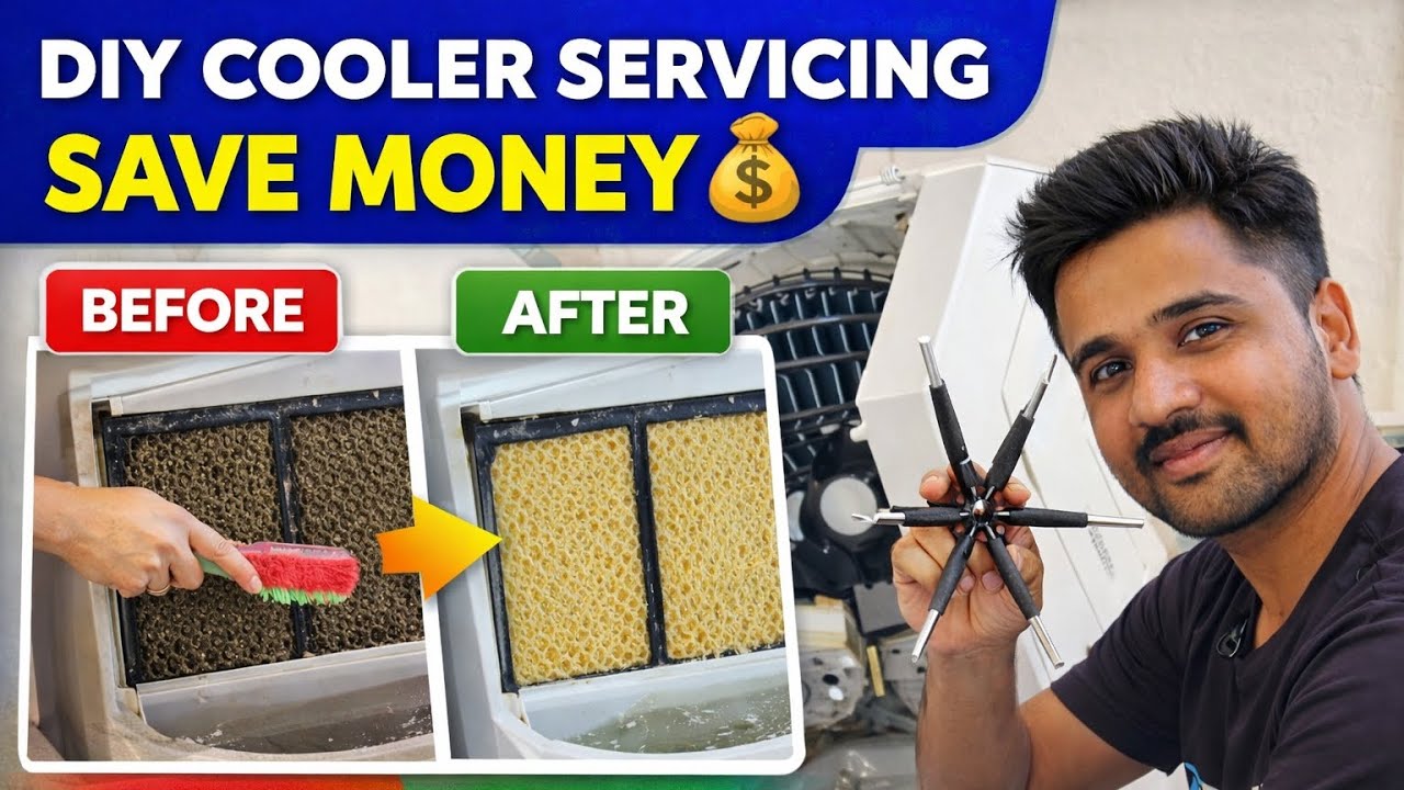 Home Cooler Servicing | No Technician | Save Money 💰 | Before After