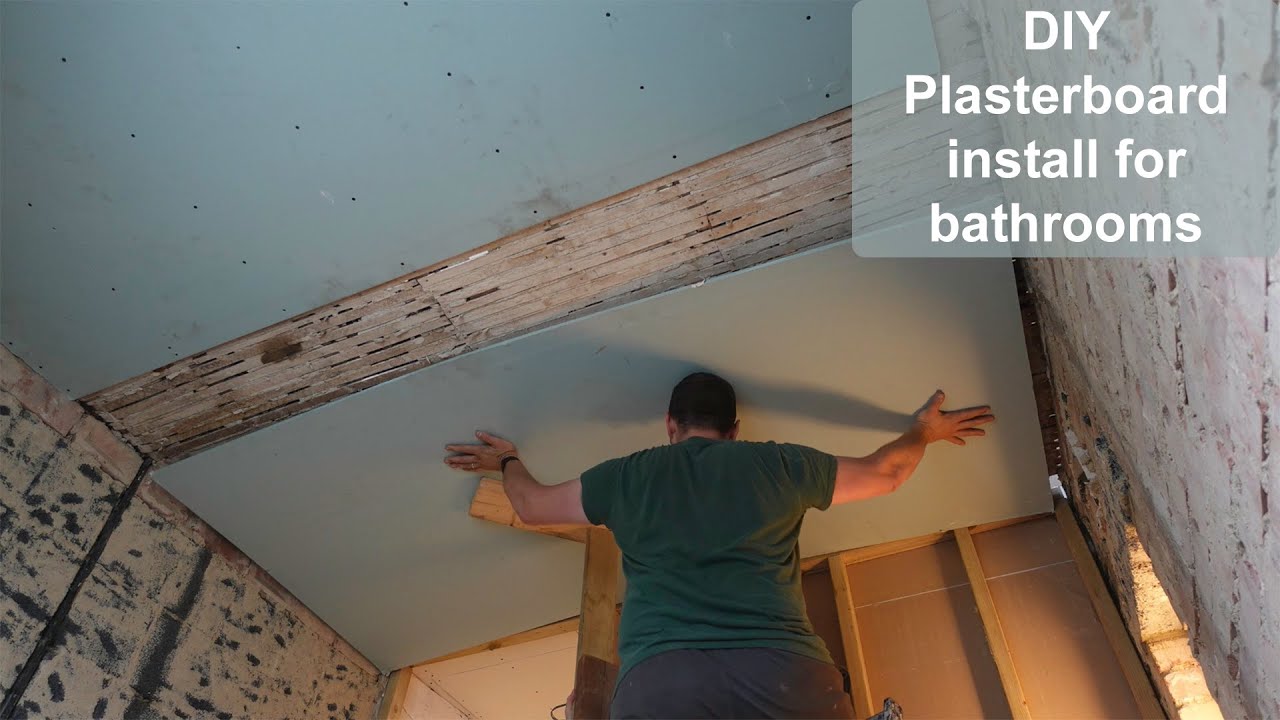 Как обшить ванную комнату гипсокартоном, готовя ее к шпаклевке #DIY #SelfBuild #Howto #DIYtips #b...