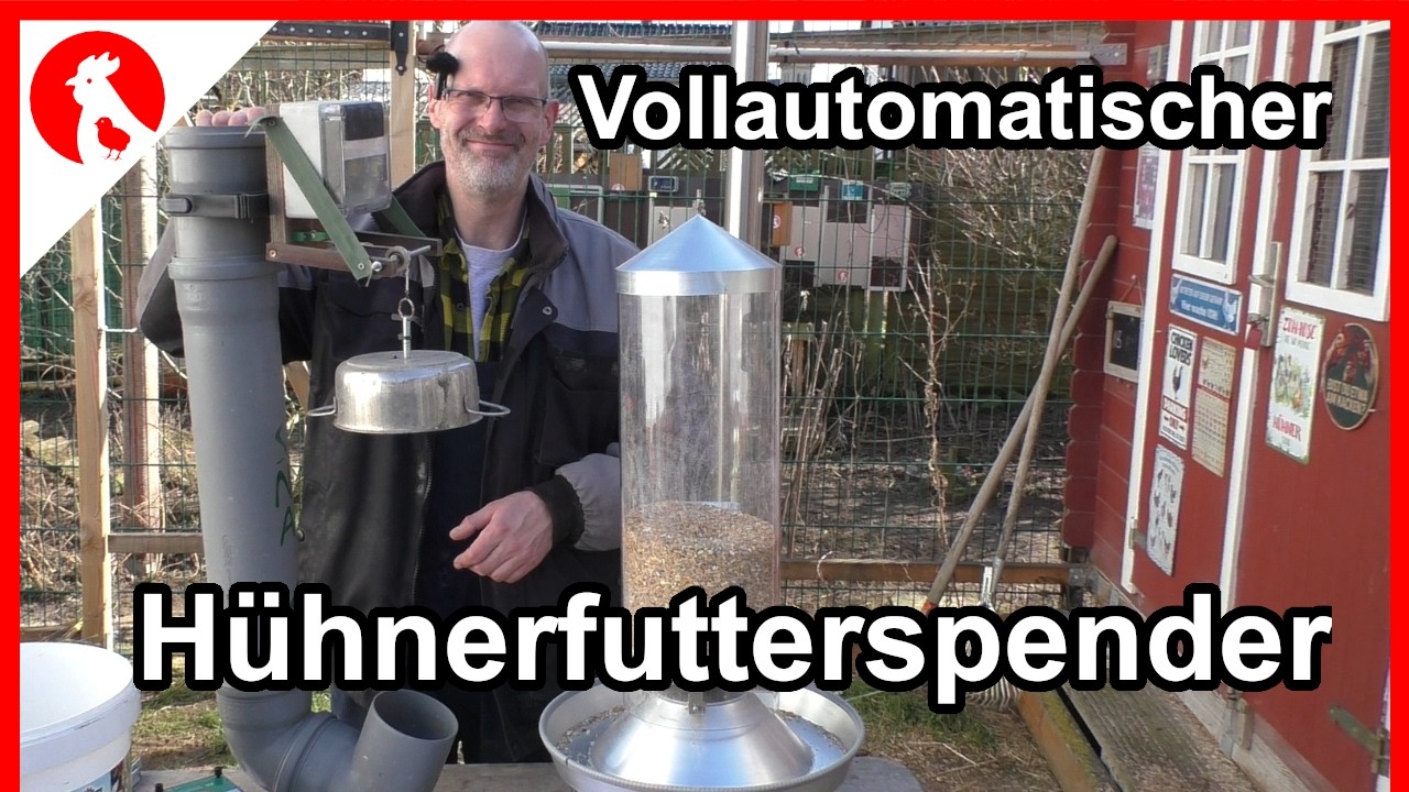 F271 Vollautomatischer Hühnerfutterspender   - Jensman and the Huhns