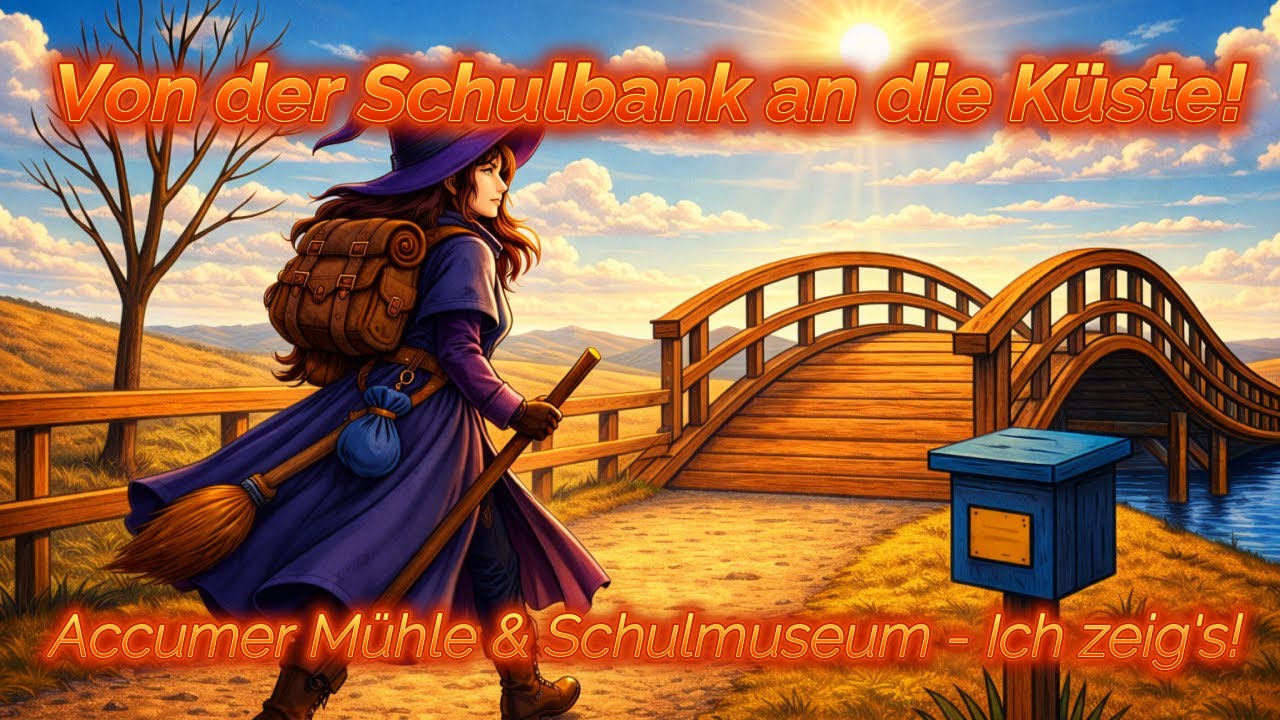Nordsee Reisepass Wangermeer Hohenkirchen, Accumer Windmühle, Jever und Schulmuseum Zetel