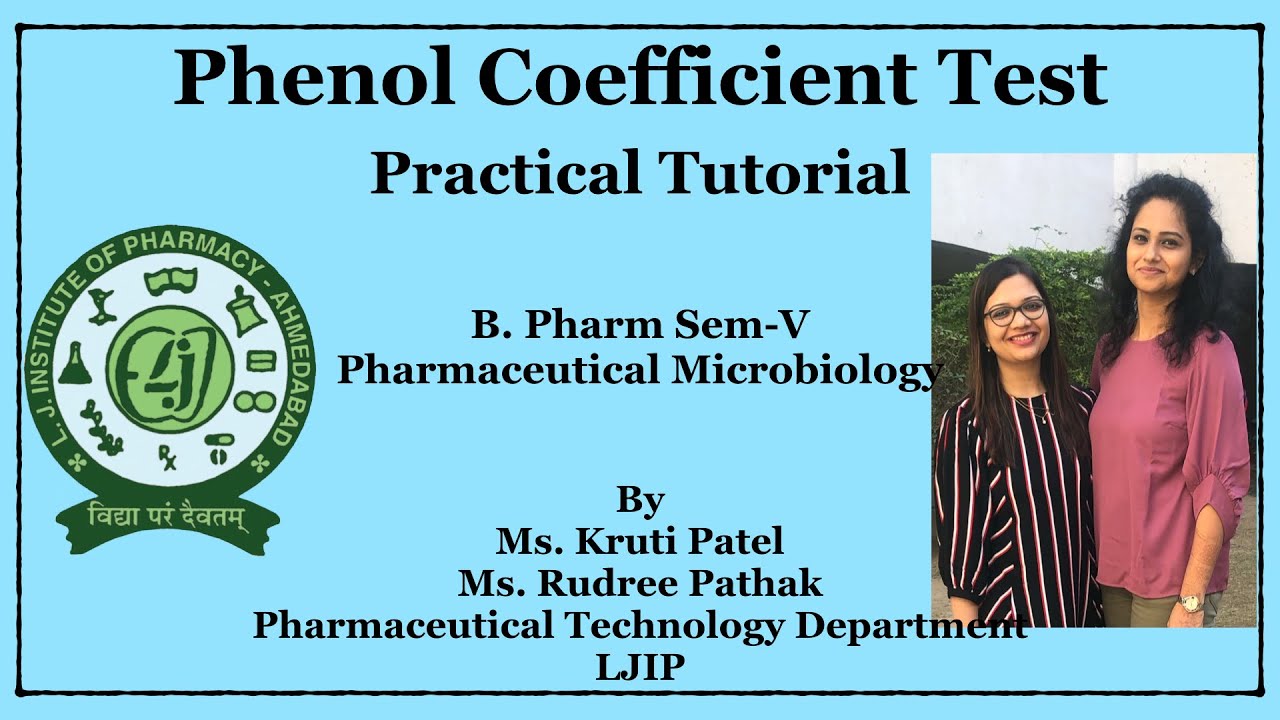 Sem 5_Pharmaceutical Microbiology_Practical Tutorial Phenol Coefficient Test