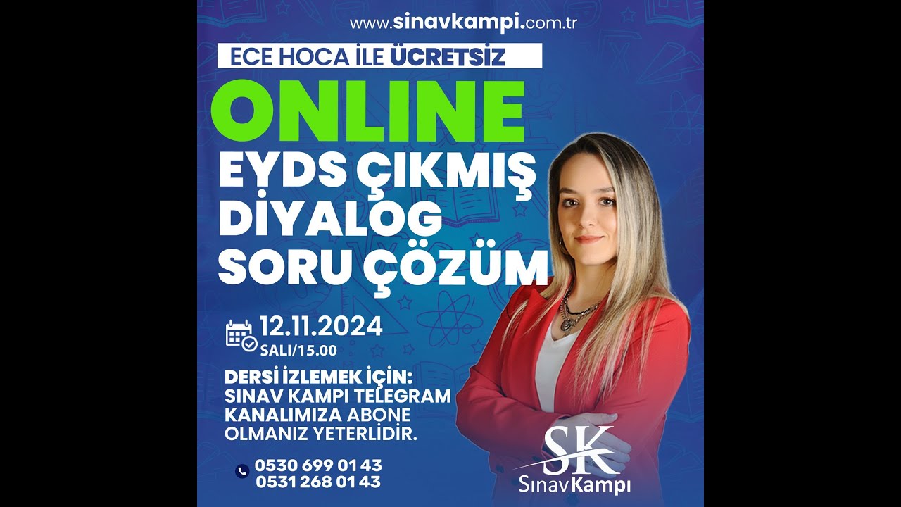 EYDS ÇIKMIŞ DİYALOG SORU ÇÖZÜM DERSİ I GÖZDE HOCA