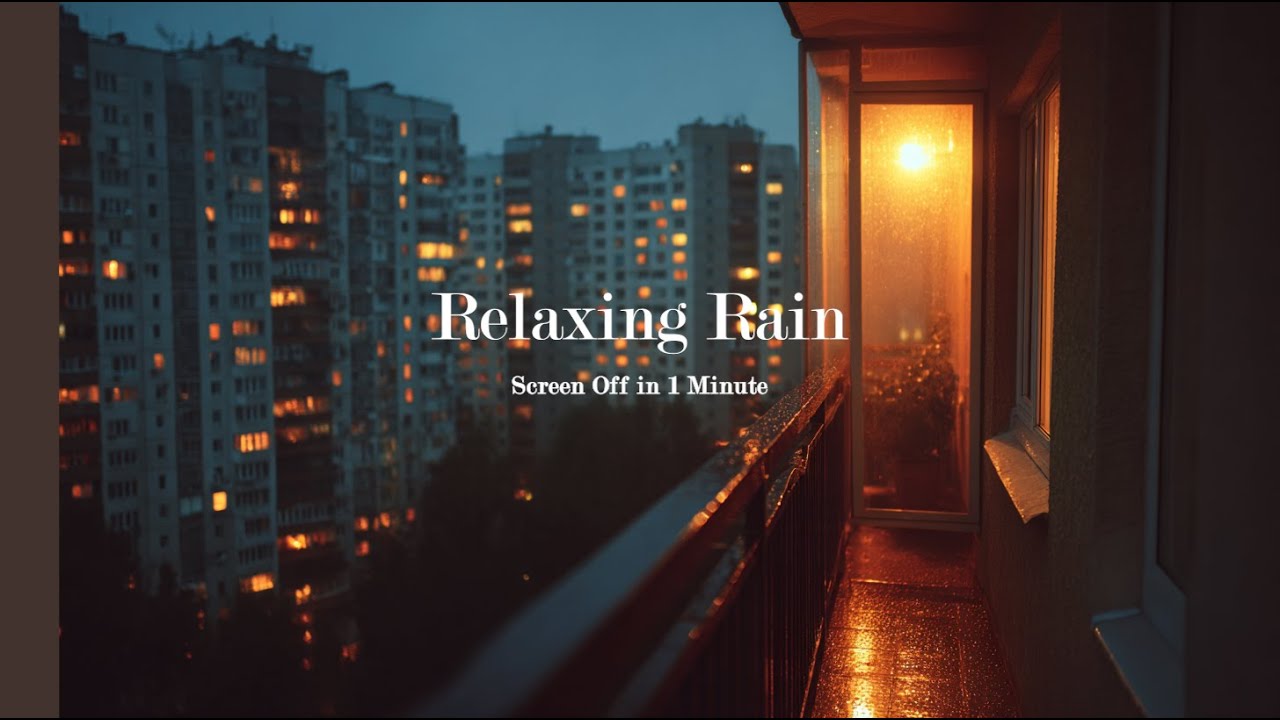 오늘 밤, 빗소리에 몸과 마음을 맡겨요🌙🌧| Drift into sleep with rain | Relax time_InsomRain🎧[Screen off 1min]