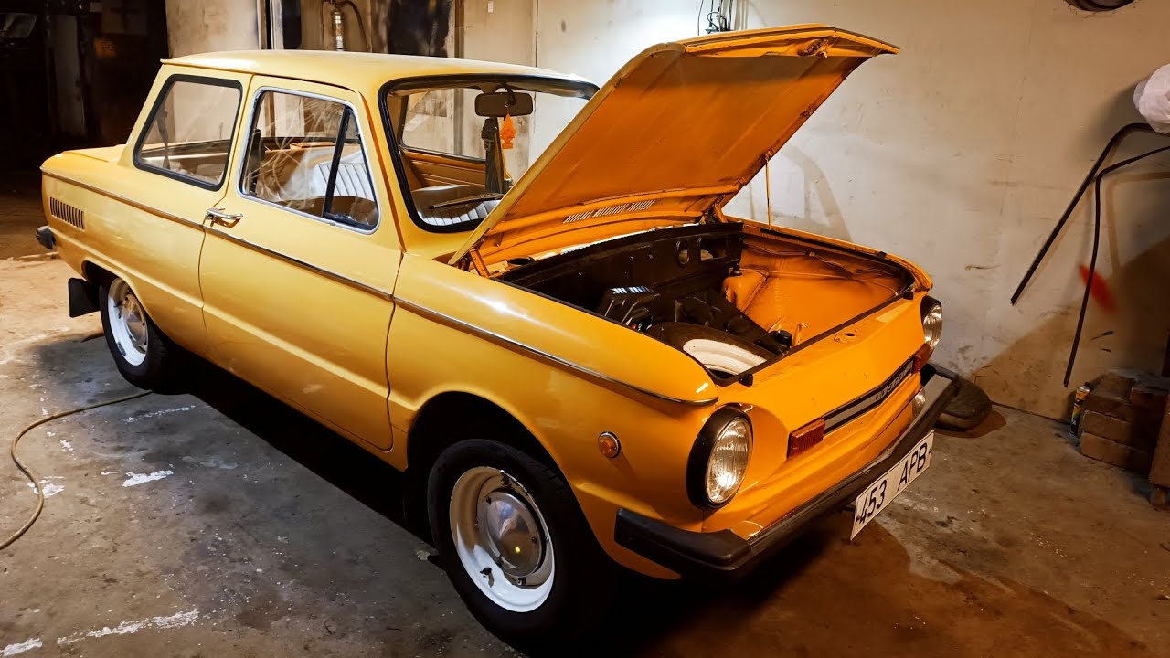 Cold starting 1987 ZAZ 968M in garage after standing 1 month