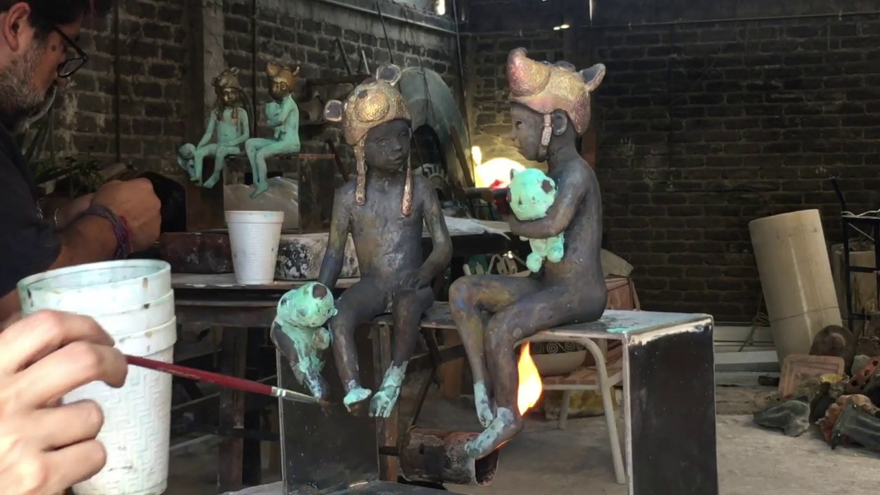 Como hacer una patina para escultura en bronce (proceso completo) - clase gratuita