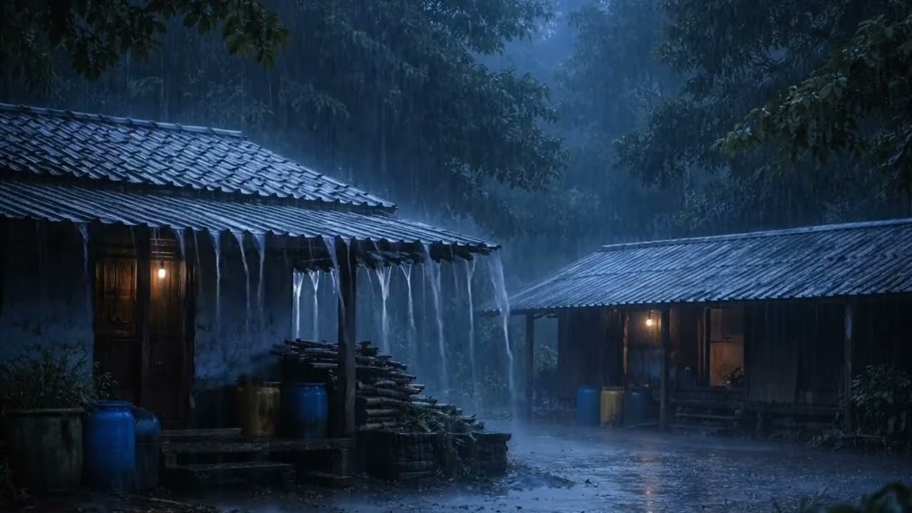 Peaceful Heavy Rain for Deep Sleep 🌧️ Anxiety Relief & Relaxing Meditation 10