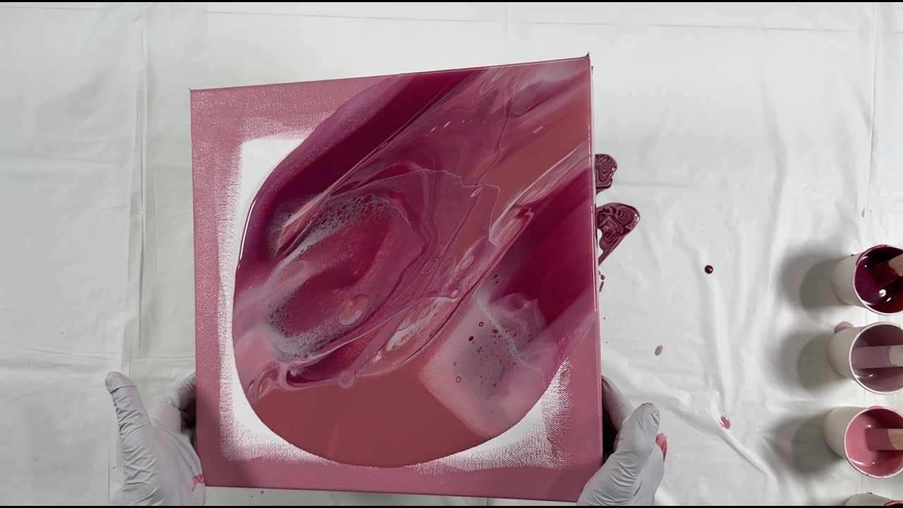 Экспериментируем с техникой «Перламутровая заливка»! Прозрачный верхний слой — акриловая заливка