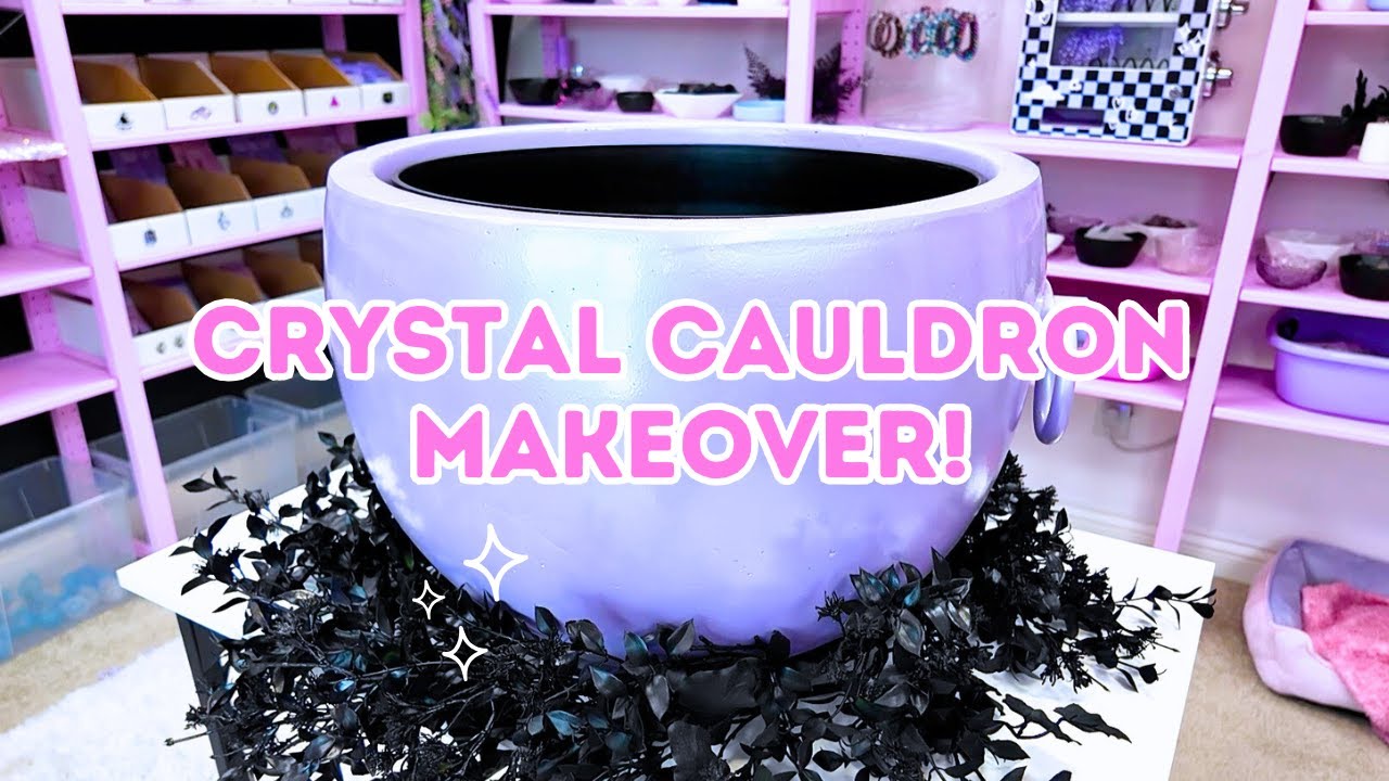 ♡ STUDIO VLOG ♡ Crystal cauldron makeover! // Day in the life of a small crystal shop