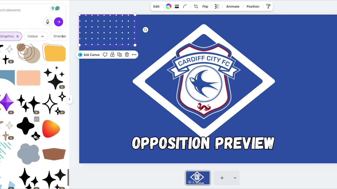 Football Opposition Preview Slide Design Idea | Canva Example