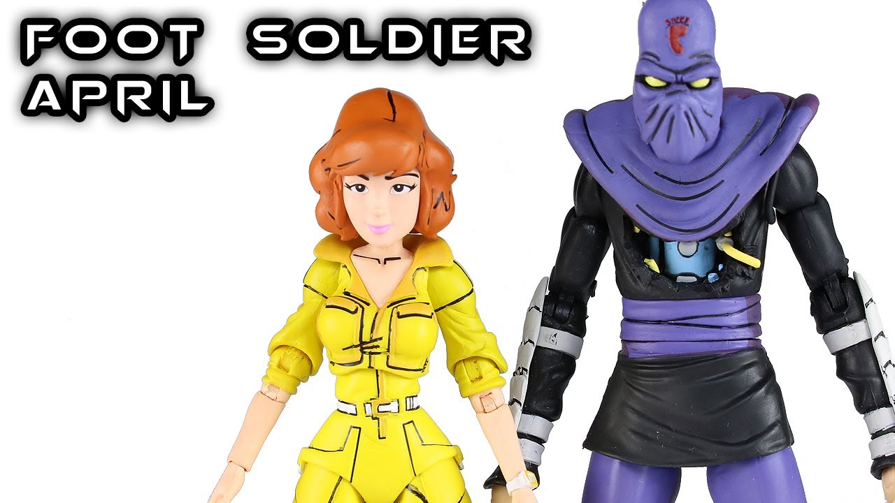NECA APRIL O'NEIL vs FOOT SOLDIER (Bashed) TMNT 2 Pack Action Figure Review
