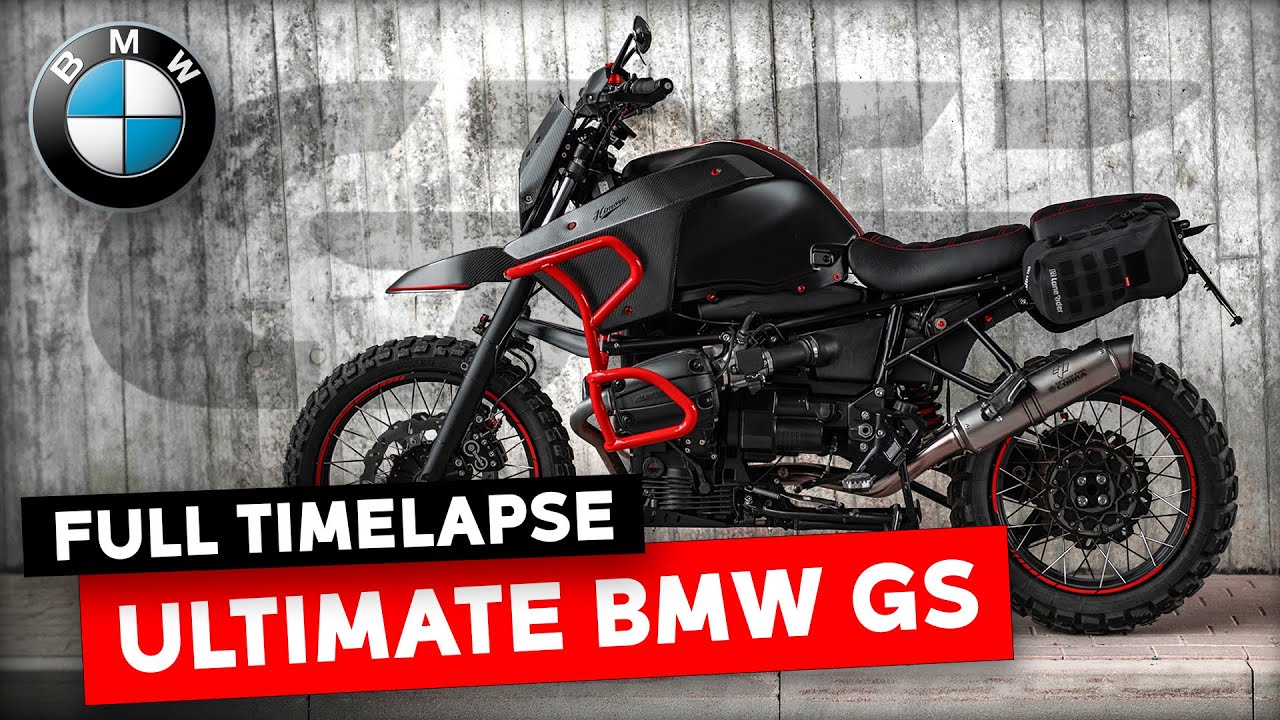 Ultimate BMW R1100GS Adventure Scrambler Build TIME LAPSE - From the Beginning