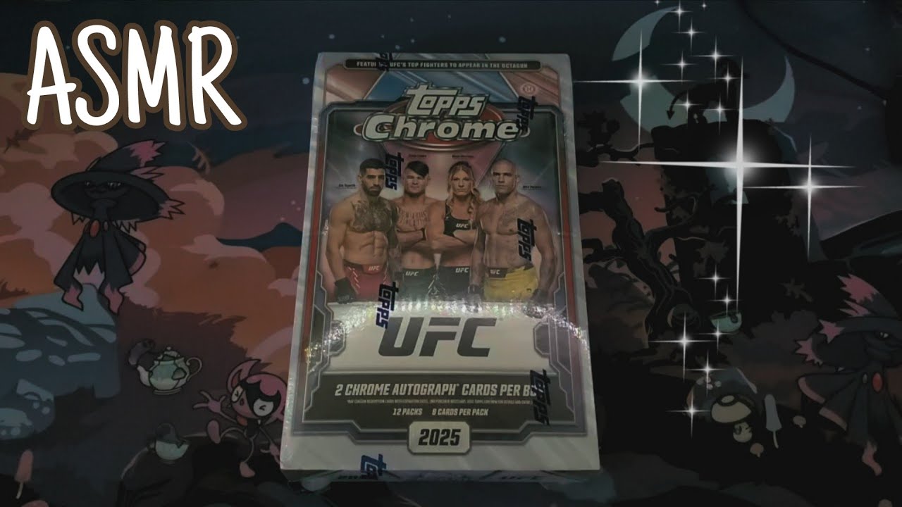 ASMR Topps Chrome UFC Hobby Box Opening | Whispering, Tapping, Etc
