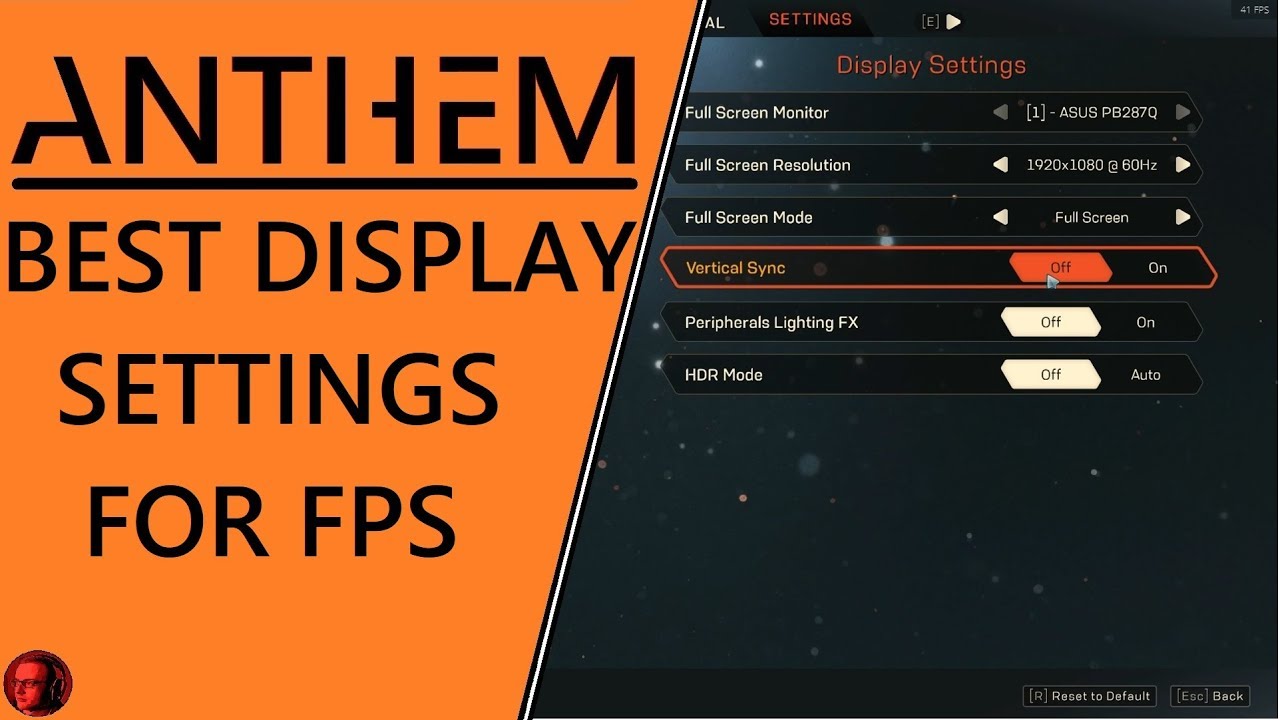 Best FPS Settings in Anthem
