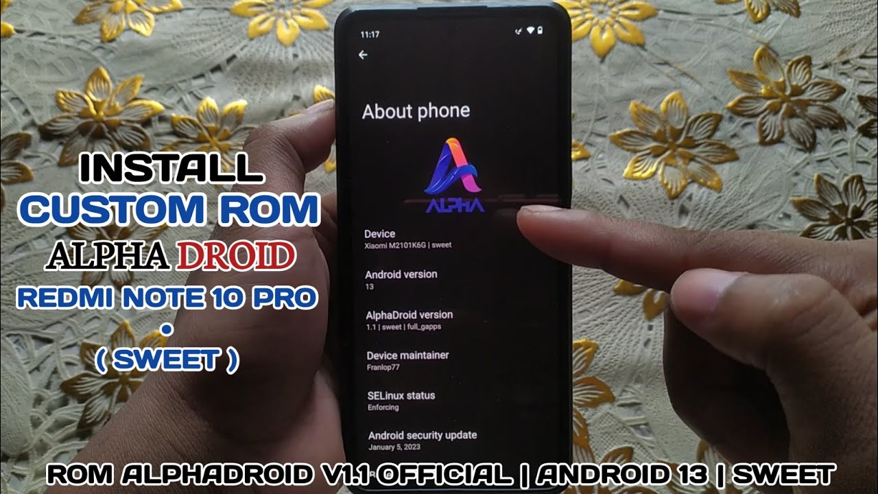 Install Custom ROM AlphaDroid V1.1 Official Android 13 | Redmi Note 10 Pro (Sweet)