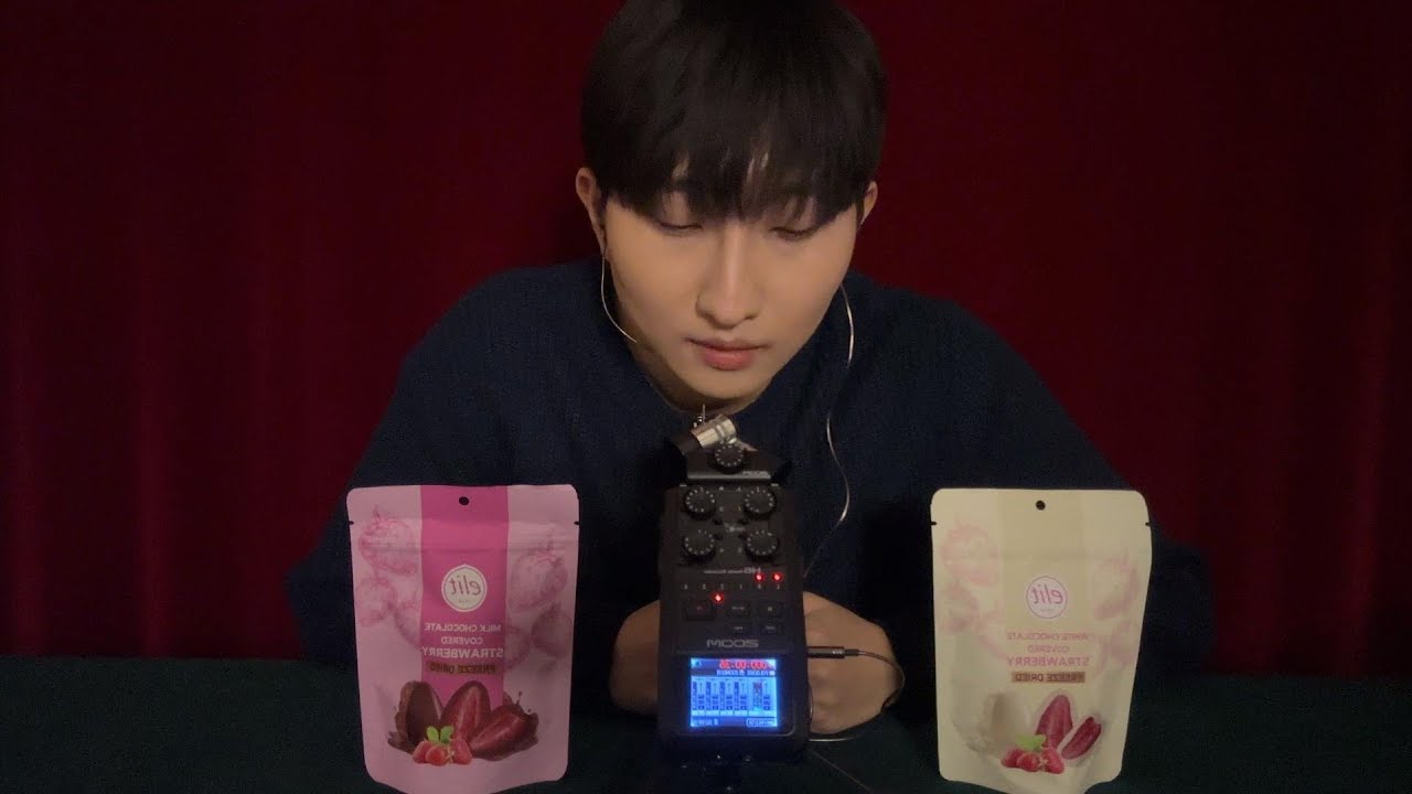 ASMR_동결건조 딸기 초콜릿 이팅사운드 FREEZE DRIED STRAWBERRY CHOCOLATE