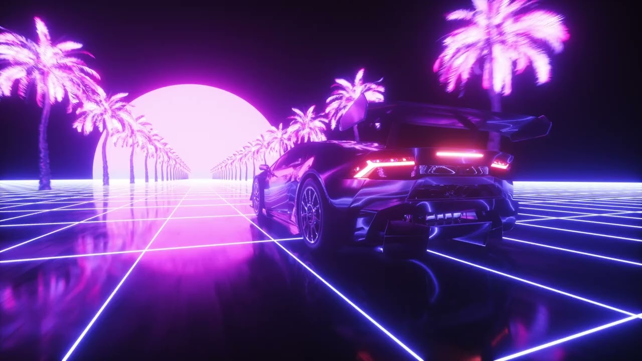 Lamborghini Neon Drive &ndash; 10 Hours of Vice City Vibes in 4K