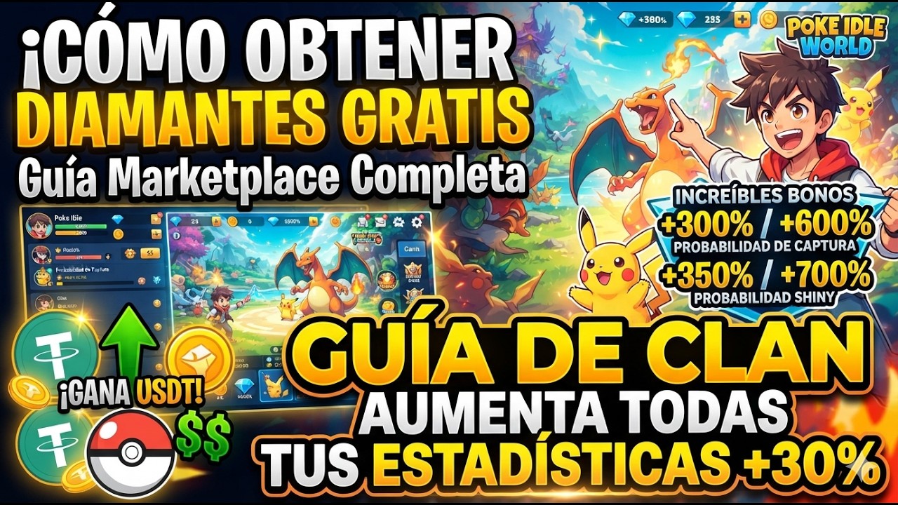 HAZ ESTO HOY o Perder&aacute;s DIAMANTES GRATIS en Poke Idle World! 💎 (Gu&iacute;a Market)
