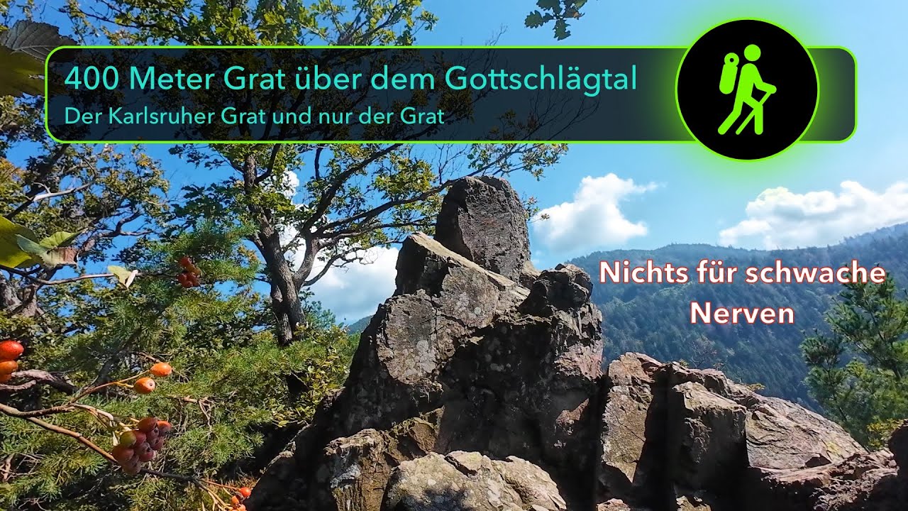 Nichts für schwache Nerven. 400 Meter Gratwanderung. Der Karlsruher Grat und nur der Grat