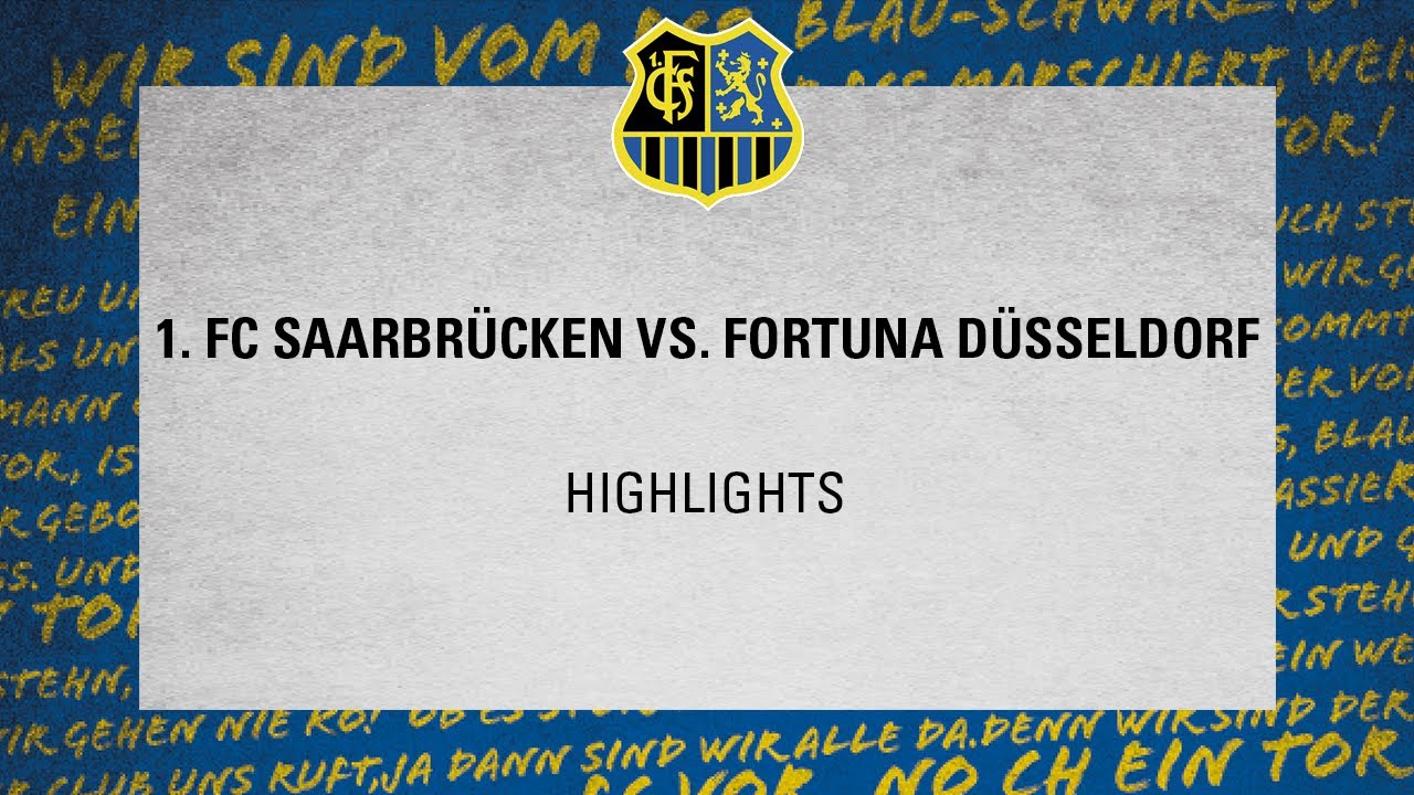 1. FC Saarbrücken - Fortuna Düsseldorf - Spielzusammenfassung (DFB-Pokal Viertelfinale) 19/20