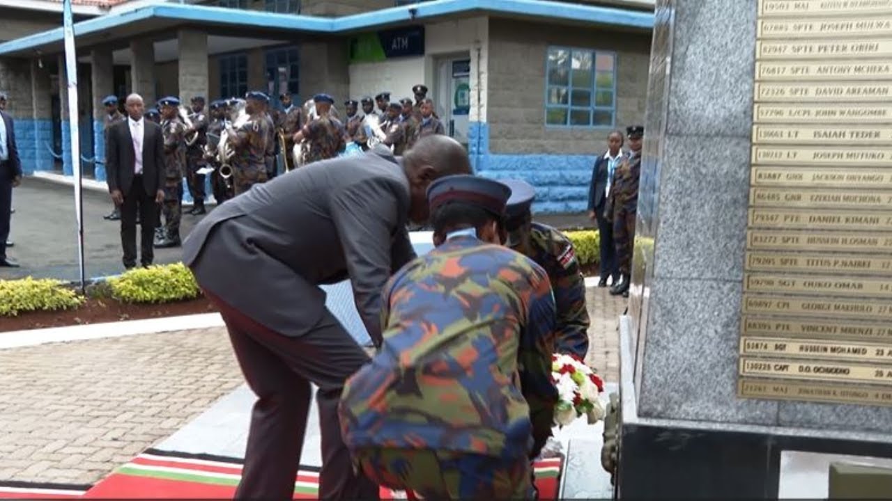 President Ruto Lays a Wreath at Moi Airbase in Remembrance of the Fallen Kenya Air Force Soldiers!
