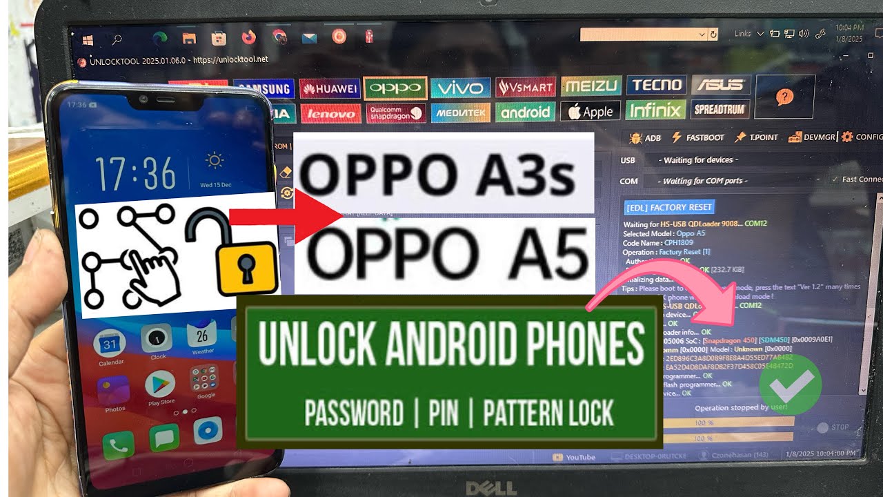 Oppo A5 (CPHI809) Frp Bypass Unlock Tool✅