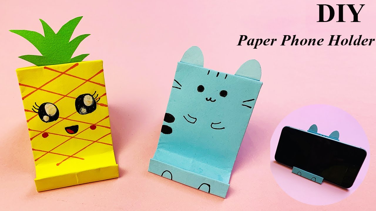 How to Make Paper Mobile Stand l DIY Origami Phone Holder