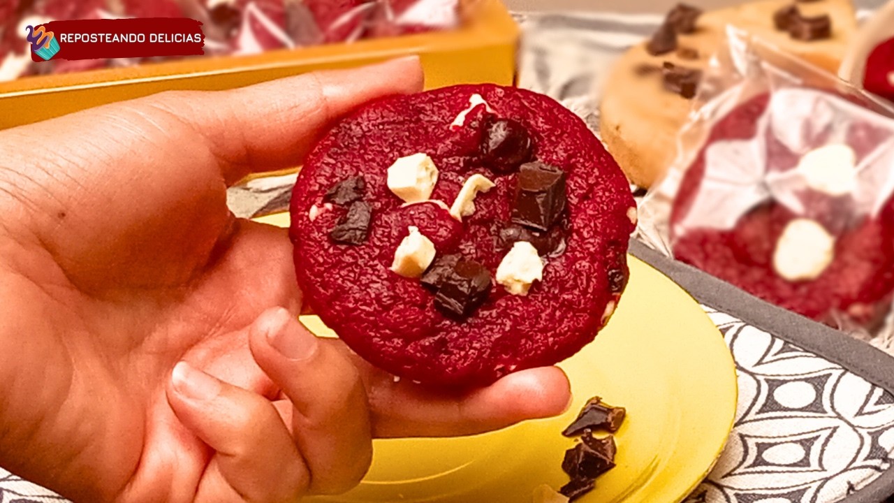 🍪 REDVELVET CHOCOCHIPS COOKIES | Las Mejores Galletas para San Valentín! 💘