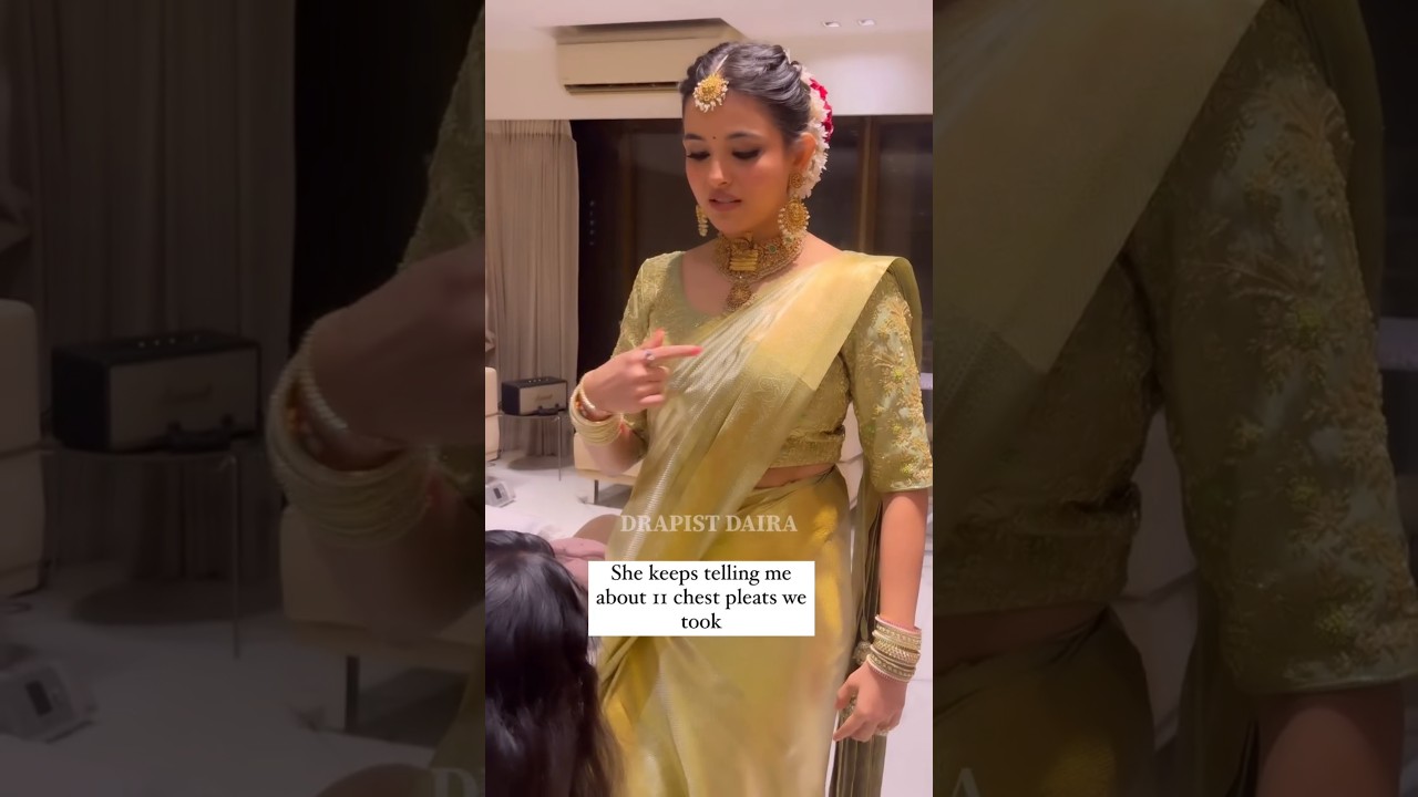 Bride Palak from MUMBAI 🌸 #shortsvideo #mumbaiwedding #mumbaimalluz #saree #sareesdraping #mua