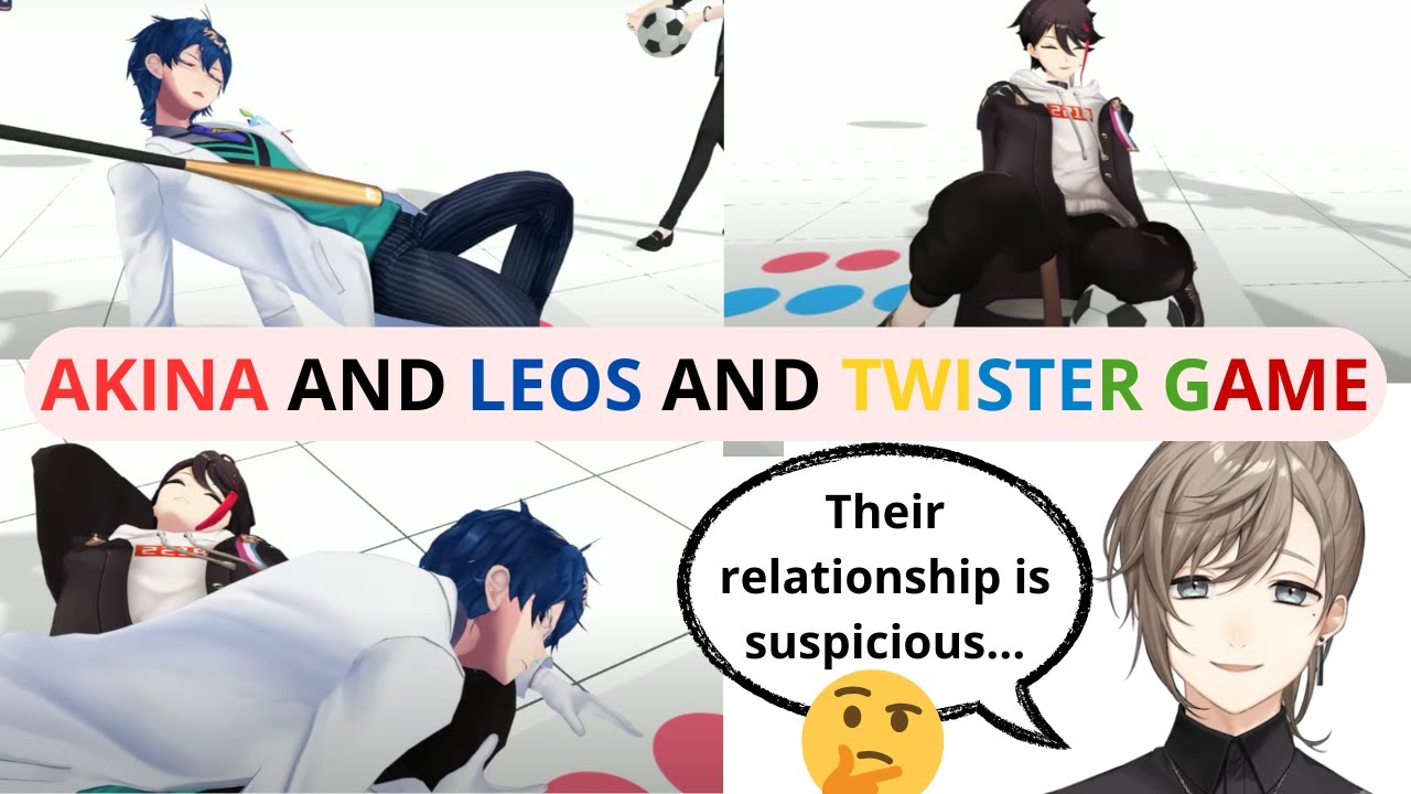 Akina, Leos and Twister game ft Kanae (earphone needed...?) [Nijisanji ENG SUB]