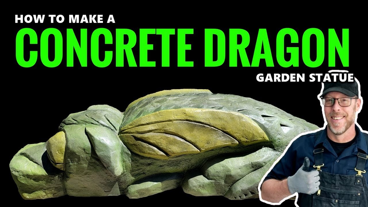 How to Make a Concrete Garden Statue - DRAGON / ALLIGATOR