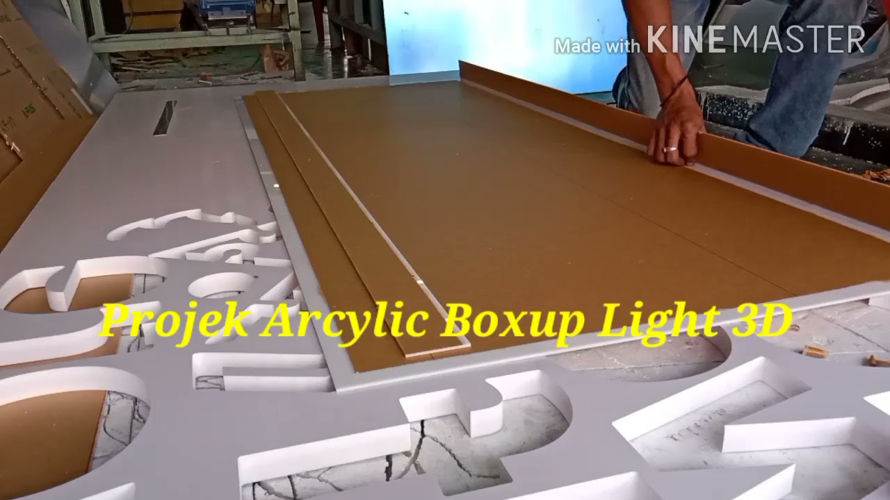 MARI BELAJAR CARA PEMBUATAN ACRYLIC LIGHTBOX + LED STRIP | SIGNBOARD | PAPAN TANDA |