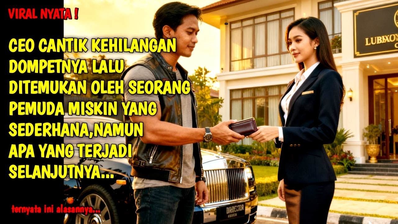 CEO CANTIK KEHILANGAN DOMPETNYA LALU DITEMUKAN OLEH SEORANG PEMUDA MISKIN YANG SEDERHANA,NAMUN APA 