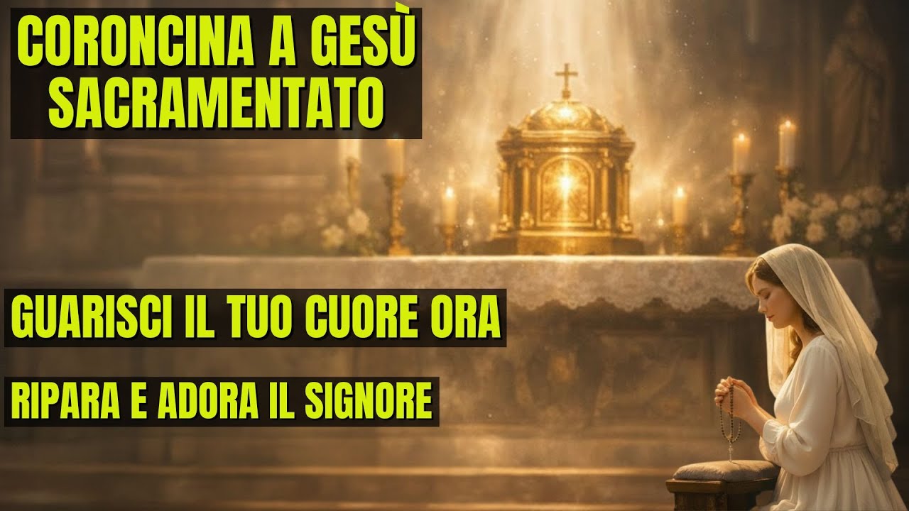 Coroncina a Gesù Sacramentato. Potente Preghiera di Adorazione al Santissimo Sacramento.