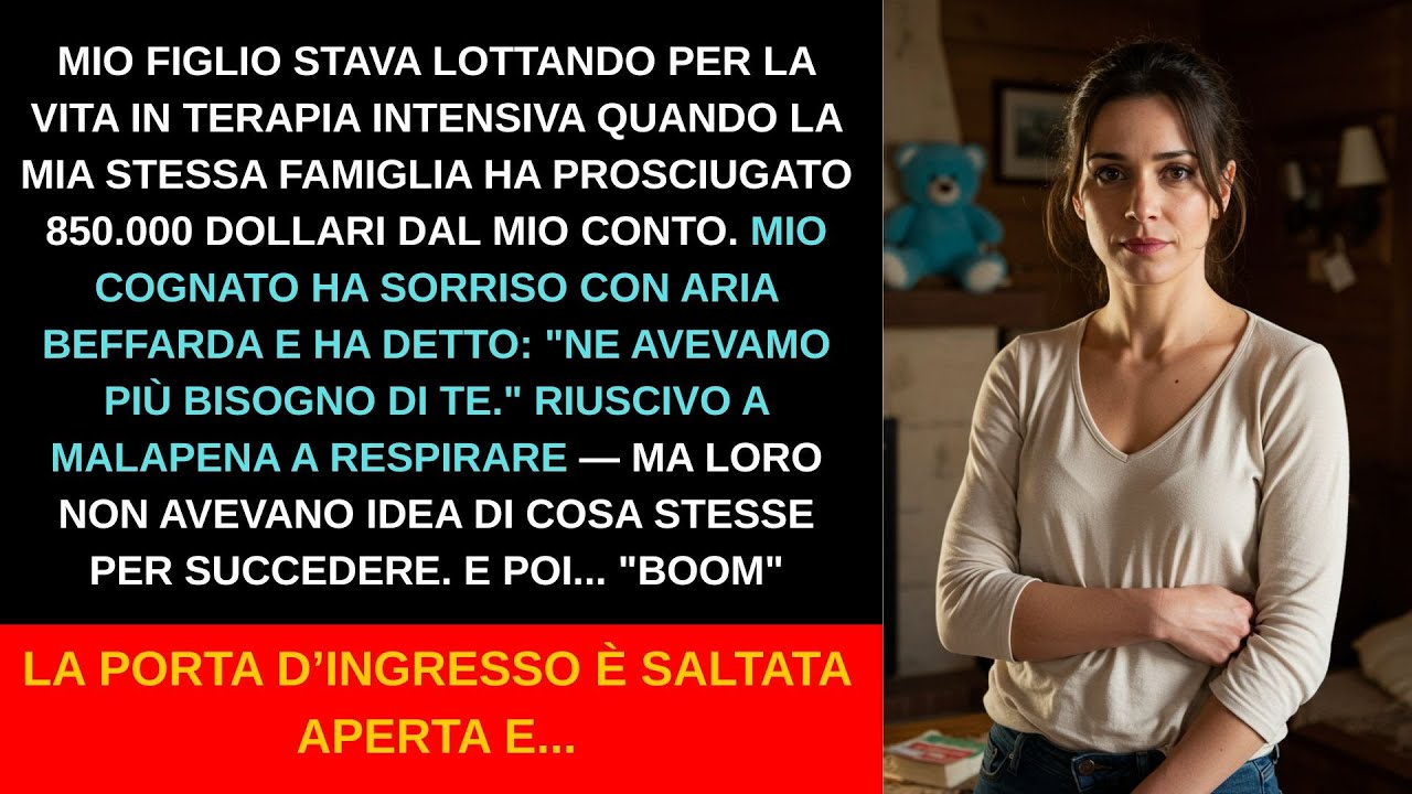 Mio figlio era in terapia intensiva, la mia famiglia ha rubato 850 mila euro. Poi la porta è saltata