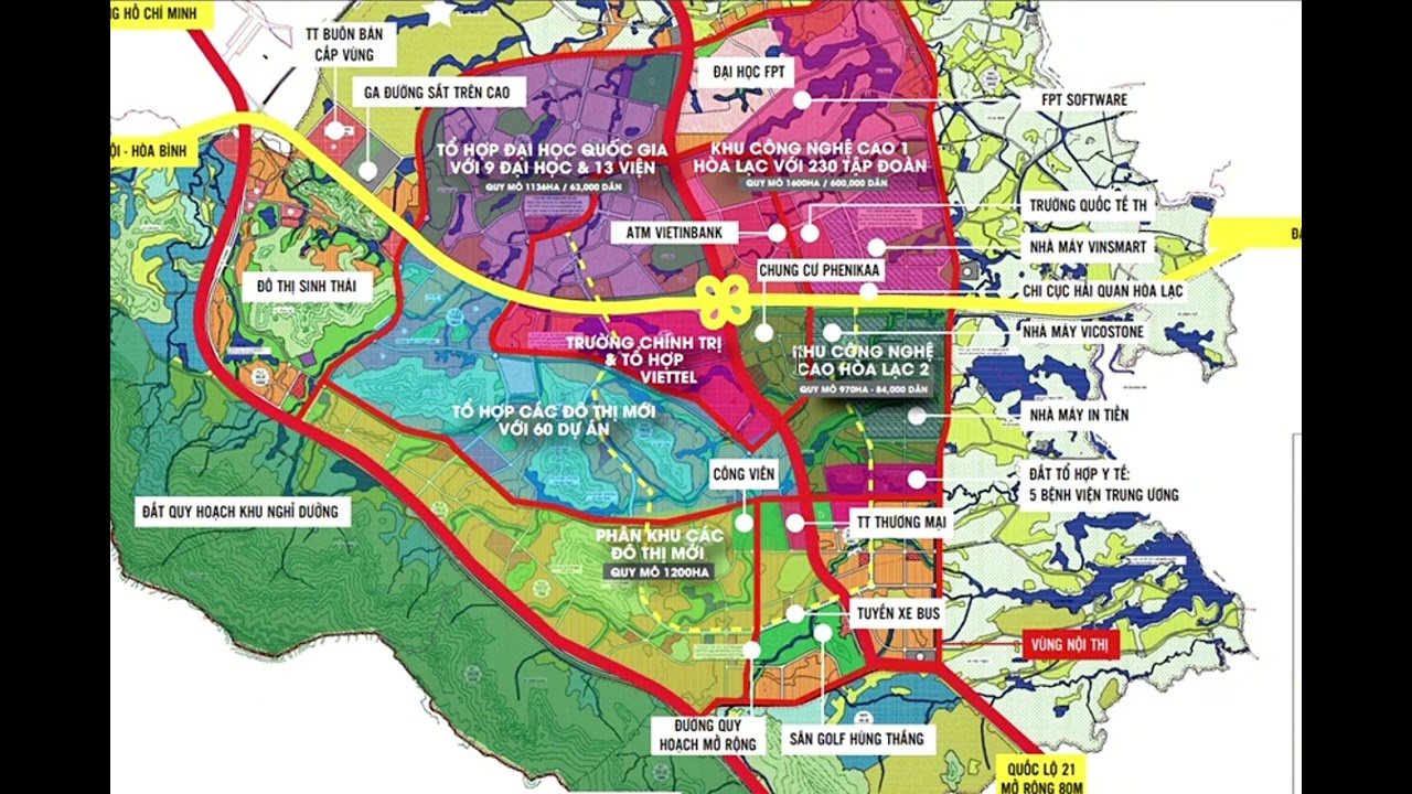 Phân tích quy hoạch đô thị vệ tinh Hoà Lạc 2030
